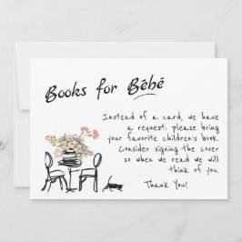 手書きボンジュールベフランスのブブックベビーエンクル 招待状