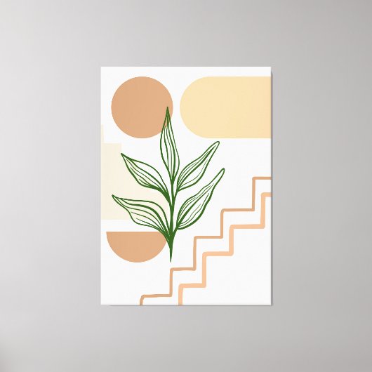 手書きボーホウォールアート#2 キャンバスプリント (正面)