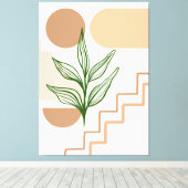 手書きボーホウォールアート#2 キャンバスプリント (インサイチュ (ウッドフロア))