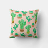 手書きポットサボパターン クッション (裏面)