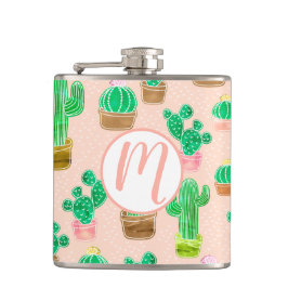 手書きポットサボパターン フラスク