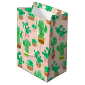 手書きポットサボパターン ミディアムペーパーバッグ (裏面アングル)