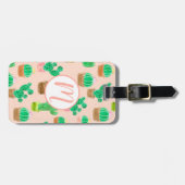 手書きポットサボパターン ラゲッジタグ (正面横)