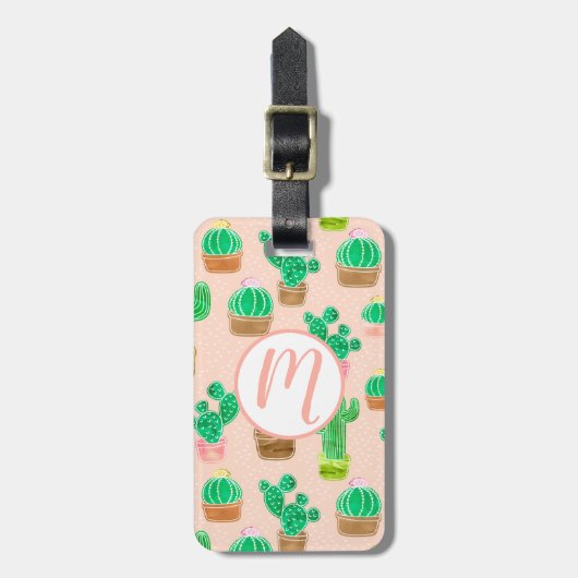 手書きポットサボパターン ラゲッジタグ (正面縦)