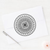 手書きマンダラステッカー ラウンドシール (封筒)