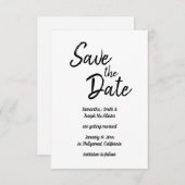 手書きマーカースタイルフォント白黒 招待状 (正面/裏面)