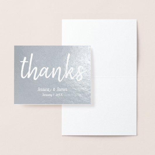 手書きマーカースタイル結婚フォント感謝していの 箔カード (ディスプレー)