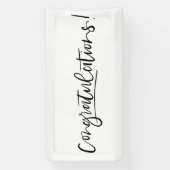 手書きミニマルおめでとうバナー 横断幕 (縦)