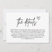 手書きミニマルスクリプ結婚トのエンクロージャカード 招待状 (正面)