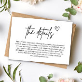 手書きミニマルスクリプ結婚トのエンクロージャカード 招待状