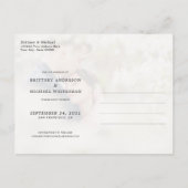 手書きミニマルフォトコラージュ黒 案内ポストカード (裏面)