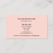 手書きミニマルモダンリストベージュ 予約カード (裏面)