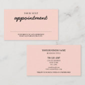 手書きミニマルモダンリストベージュ 予約カード (正面/裏面)