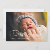 手書きミニマル信じリストオーバーレイフォトカード シーズンカード (正面)