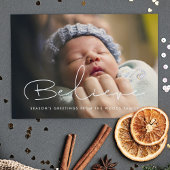 手書きミニマル信じリストオーバーレイフォトカード シーズンカード