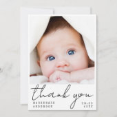 手書きミニマル新生児サンキューカード サンキューカード (正面)