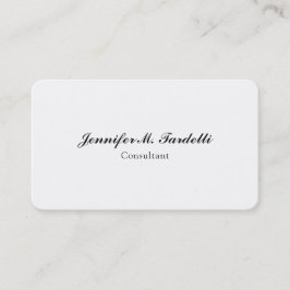 手書きミニマル白プロフェッショナル平野 名刺