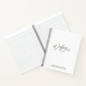 手書きミニマル結婚リストホワイト ノートブック (内部)