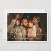 手書きミニマ結婚リストのサンキューカード 案内状 (正面)