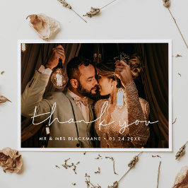 手書きミニマ結婚リストのサンキューカード 案内状