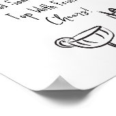 手書きミモサバー標識 ポスター (角)