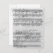 手書きミュージカルスコア ポストカード (正面/裏面)