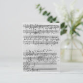 手書きミュージカルスコア ポストカード (スタンド正面)