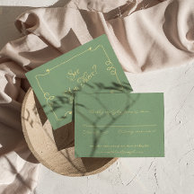 手書きミントグリーンお洒落レトロ結婚ズ