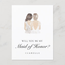 手書きメイド・オブ・オーナー（花嫁付き添い人）提案はがき ポストカード