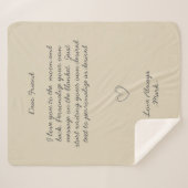 手書きメッセージパーソナライゼーション文字空白のSherpa シェルパブランケット (正面(横))