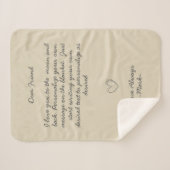 手書きメッセージパーソナライゼーション文字空白のSherpa シェルパブランケット (正面(横))