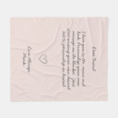 手書きメッセージパーソナライゼーション文字空白のSherpa フリースブランケット (正面(横))