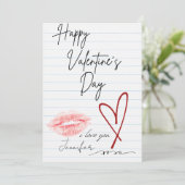 手書きメモハッピーバレンタインデー シーズンカード (スタンド正面)