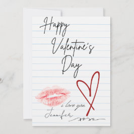 手書きメモハッピーバレンタインデー シーズンカード