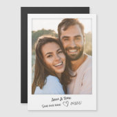 手書きメモ付きインスタント写真日付の保存 マグネット招待状 (正面/裏面)