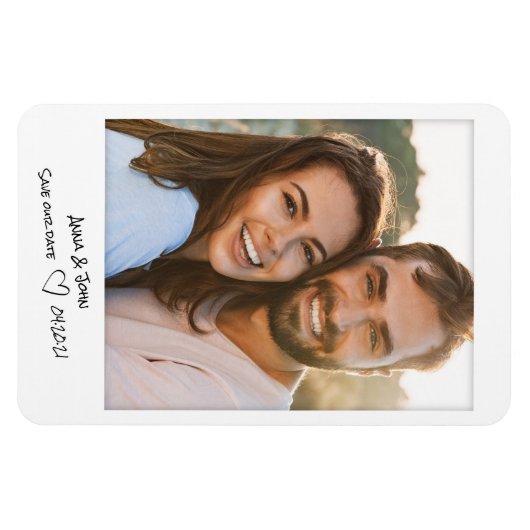 手書きメモ付きインスタント写真日付の保存 マグネット (横)