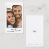 手書きメモ付きインスタント写真日付の保存 名刺 (正面/裏面)