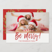 手書きメリーのスクリプトフォトカード シーズンカード (正面/裏面)