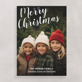 手書きメリークリスマス書道フルフォト シーズンカード