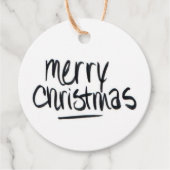 手書きメリークリスマスinブラック フェイバータグ (正面)