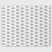 手書きメリークリスマスinブラック ラッピングペーパー (フラット)