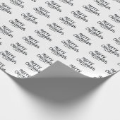 手書きメリークリスマスinブラック ラッピングペーパー (角)