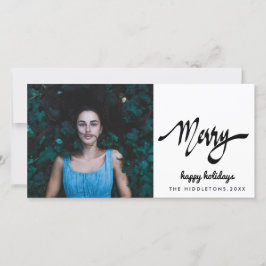 手書きメリースモダンクリプト休日 シーズンカード