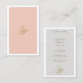 手書きモエレガントノグラムテンプレート 名刺 (正面/裏面)