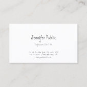 手書きモダンのシンプルテンプレートエレガントトップ 名刺 (正面)