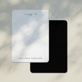 手書きモダンのモノグラムのイニシャルと名前 ノートカード