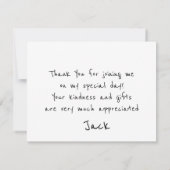 手書きモダンの卒業サンキューカード (裏面)