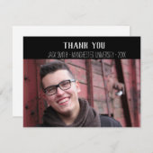 手書きモダンの卒業サンキューカード (正面/裏面)