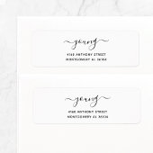 手書きモダンの名前と差出人住所08a. ラベル