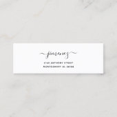 手書きモダンの名前と差出人住所08c. スキニー名刺 (正面)